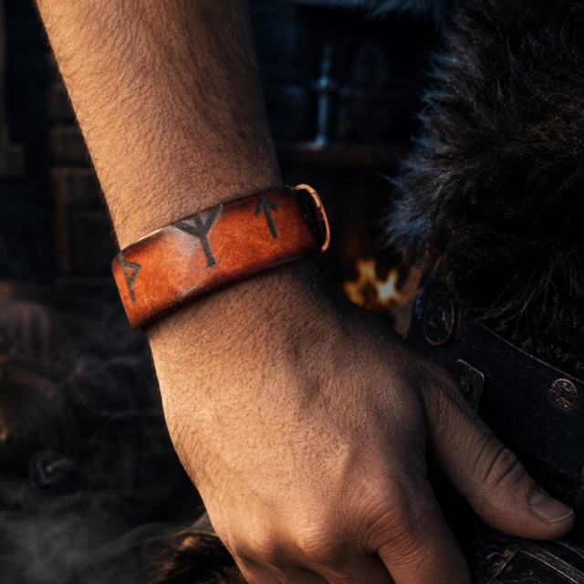 thurisaz, algiz & tiwaz warrior amulet bracelet