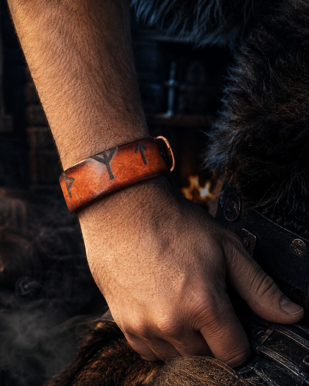 thurisaz, algiz & tiwaz warrior amulet bracelet